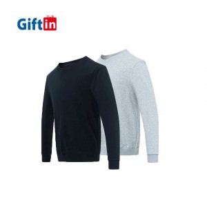 Men’S 2019 Fashion Blank Spring Autumn Unisex Outdoor Polyester And Cotton O-Neck 280G Terry Round Neck Sweater