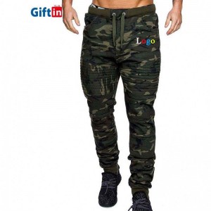 High Quality Sweat Pants Tactical Polyester Track Pants Classic Mens Double Pleated Khaki Chino Army Military Camouflage Trouser