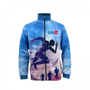 Factory wholesale T Shirt Print Shop - OEM wholesale sport jacket Customized Sublimation Printing zip up jacket for outdoor Running Marathon – Gift