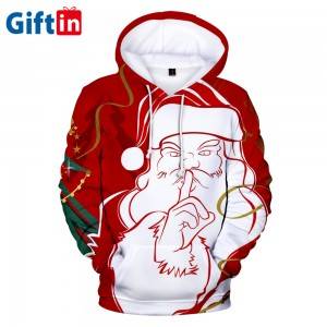 Best Selling Promotional Price 3D Sublimated Christmas Hoodies Men Pet New Design Christmas Hoodies Cartoon Christmas Hoodie