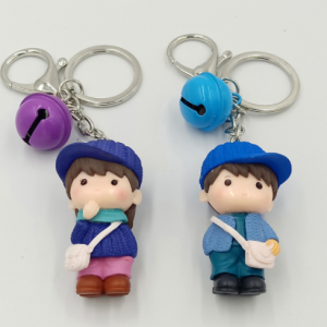 Promotional Valentine’s Day Gifts Kiss Love Lover Boy Girl Couple PVC Figure Keychain Set KC0608