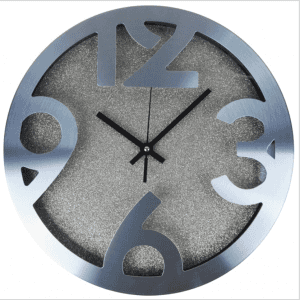 12 inch stainless steel wall clock aluminum clock creative fashion living room wall clock custom logo mute quartz clock CK1033