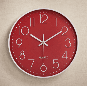 12 inch stainless steel wall clock aluminum clock creative fashion living room wall clock custom logo CK1038