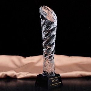 Olympic Torch Crystal Trophy