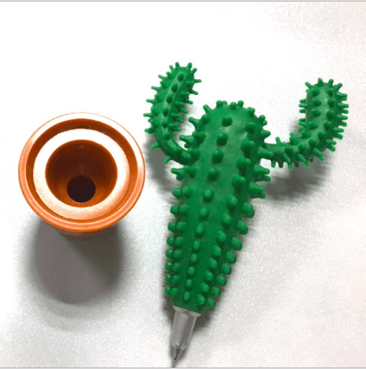 Cactus with branch sprout bud prickly pear ballpoint pen desk pen