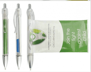 Cheap custom logo promotion banner pen short mini business pull brush pull paper promotional pen picture pen P1108