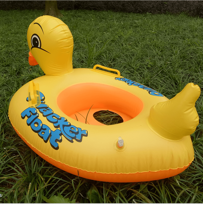 Children's swimming boat pvc inflatable small yellow duck
