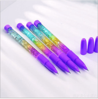 Creative stationery fairy stick ballpoint pen glitter into oil quicksand magic wand colored gel pen