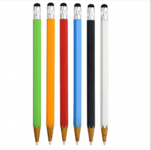 Di activity automatic pencil shape ball-point pen hex rod rotation touch screen touch mobile phone capacitive stylus P1083