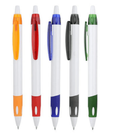 Di pen clip consists of two different colors buckle card plastic advertising gift ballpoint pen promotion4