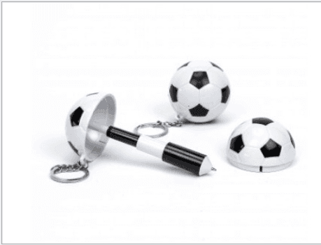 Football Pen with Keychain Ball Pen Football Stationery Student Stationery Children Sports Pen