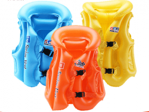Inflatable swimsuit abc solid color children learn swimming vest IT1041