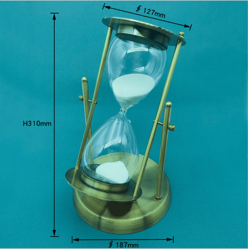 Metal hourglass timer creative simple European-style metal rotating hourglass1