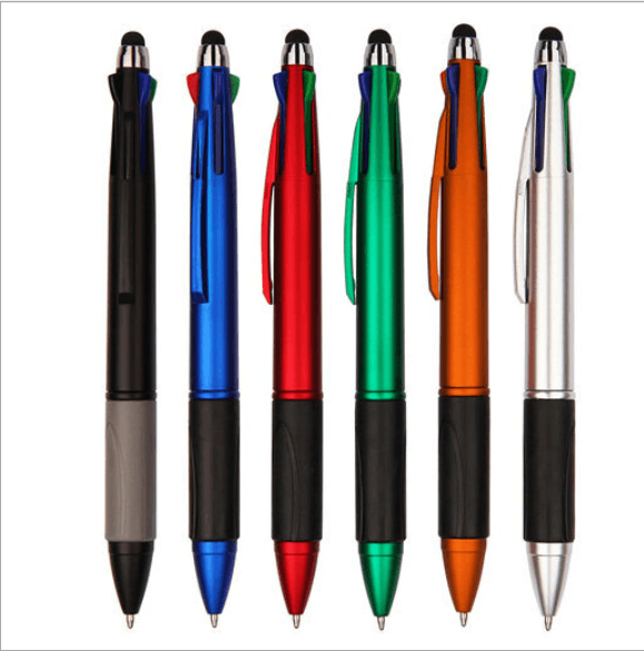 Multi-color core ball-point pen touch screen mobile phone capacitor touch touch handwriting 4-color pen four-color ball-point pen advertising pen