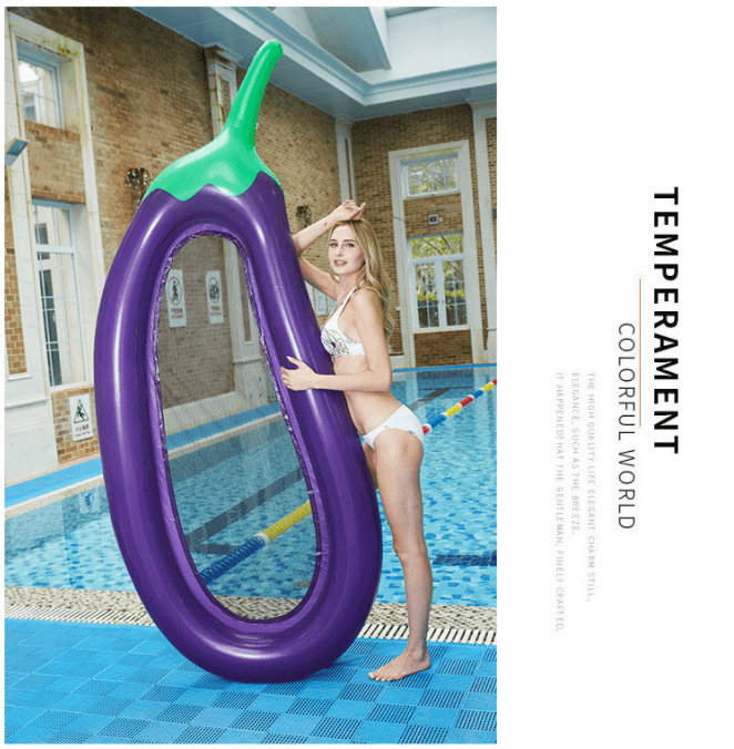 New eggplant floating row with net inflatable hammock adult water upstream floating bed