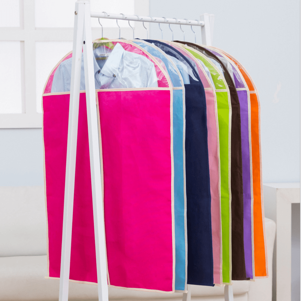 Non-woven colored transparent clothes dust cover PEVA washable laundry dust cover printed suit dust cover1