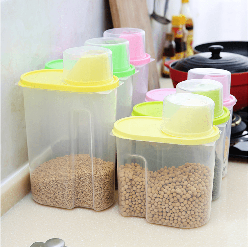 Plastic Sealed Jar Kitchen Large Food Storage Storage Grain Grain Jar Small Covered Storage Box