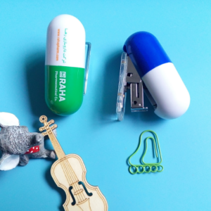 Promotional Mini Medical Pill Capsule Shaped Stapler STA0017
