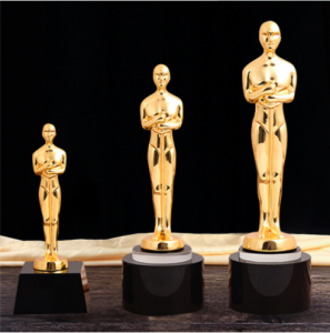 Metal Plate Resin Oscar Statue Trophy For Events Award  TR0108