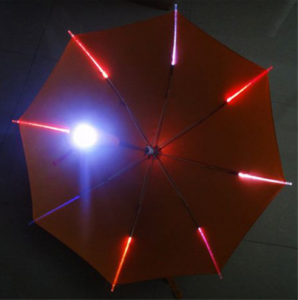 Wholesale Fashion Light Glow In The Dark Clear Led Umbrella  UM0058