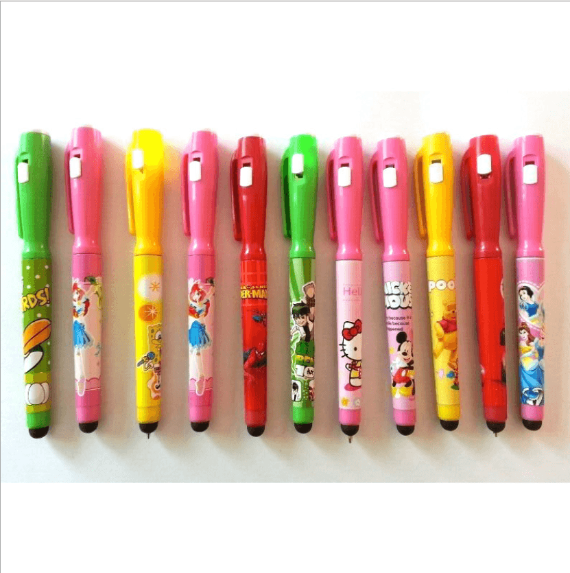 Rotation style thermal transfer pattern LED bright light touch screen touch touch finger handwriting capacitor ballpoint pen