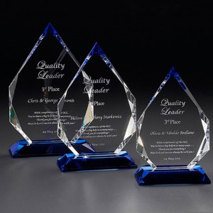 One of Hottest for Custom K9 Crystal Blank Glass Trophy Awards For With Black Base