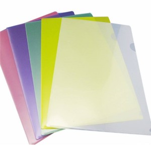 OEM  A4 plastic clear L shape PP PVC file folder