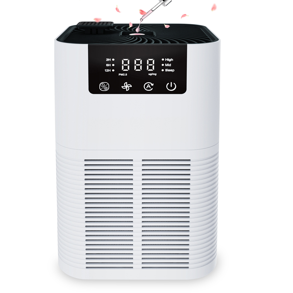 OEM desktop air purifier with air quality sensor silent for home and office