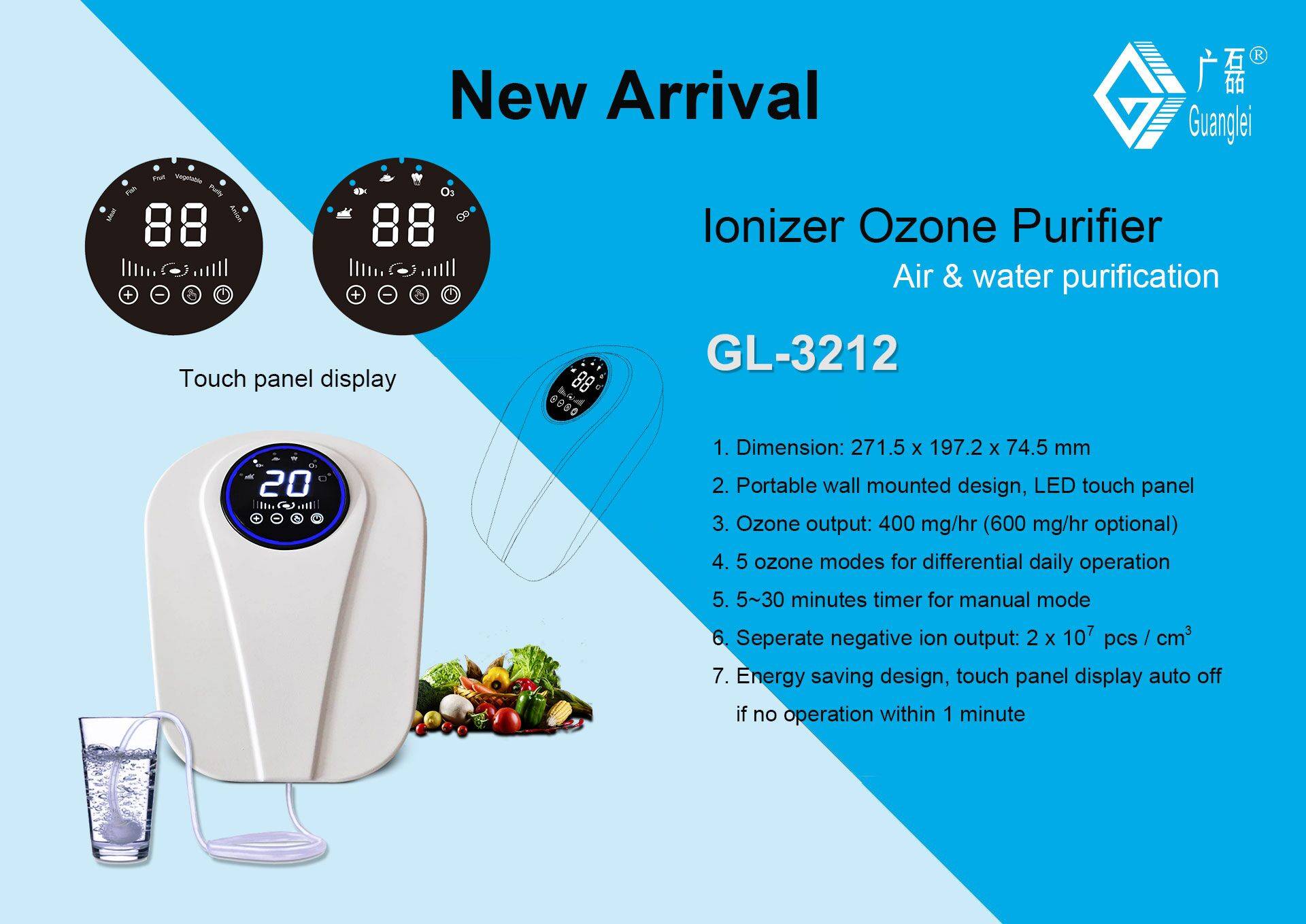 New Ionic Ozone Air and Water Purifier Launch