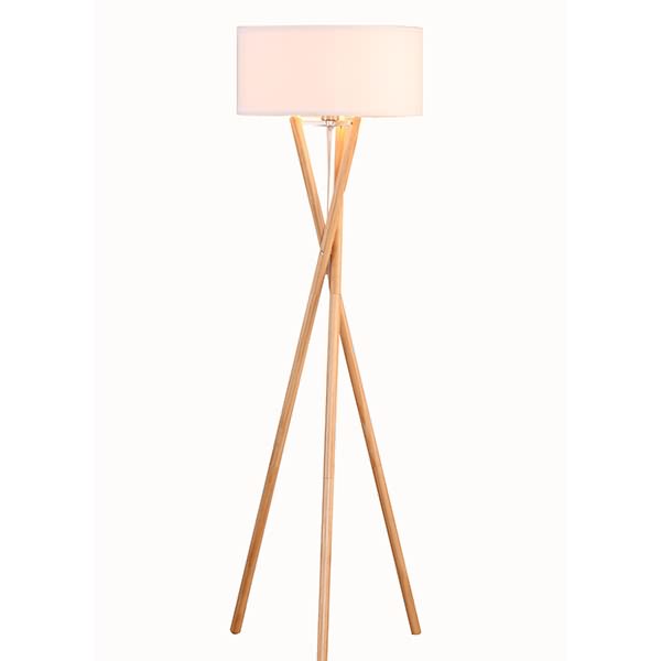 China Supplier Brass Table Lamp - Euro Style Collection  Tripod Natrual Wood Body Floor Lamp-GL-FLW015 – Goodly