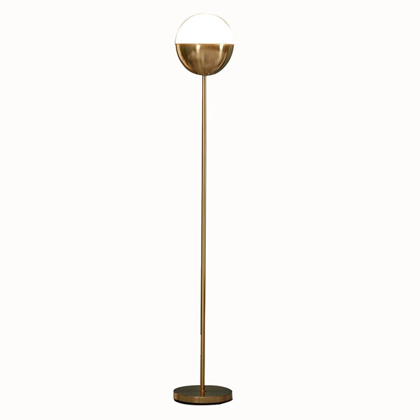 Factory source Floor Copper Table Light - Modern Glass Shade BrassTorchiere LED Floor Lamp, 65″ H GL-FLM05 – Goodly