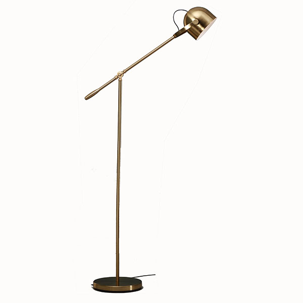 2018 wholesale price Usb Book Light - Adjustable Task LED Floor Lamp With Brass With Feet Switch GL-FLM06 – Goodly