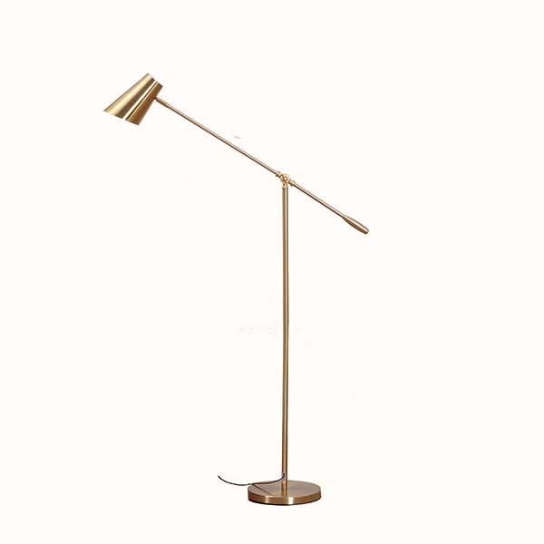 OEM/ODM Supplier Curved Floor Lamp - Ajustable Height  Metal Floor Lamp, Antique Brass Finish, With 8W LED Chips, Touch Dimmable Switch GL-FLM12 – Goodly