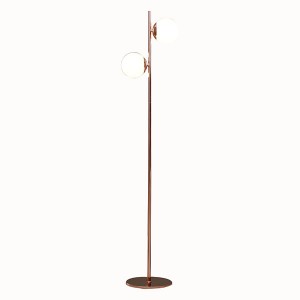 factory customized 20w 5v Power Supply -  LED Floor Lamp– Contemporary Modern Frosted Glass Globe Lamp With Two  Lights- Tall Pole Standing Uplight Lamp For Living Room, Den, Office, Bedroom-  Ant...