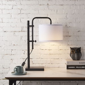 Black Metal Lamp Table, Height Adjustable  | Goodly Light-GL-TLM066