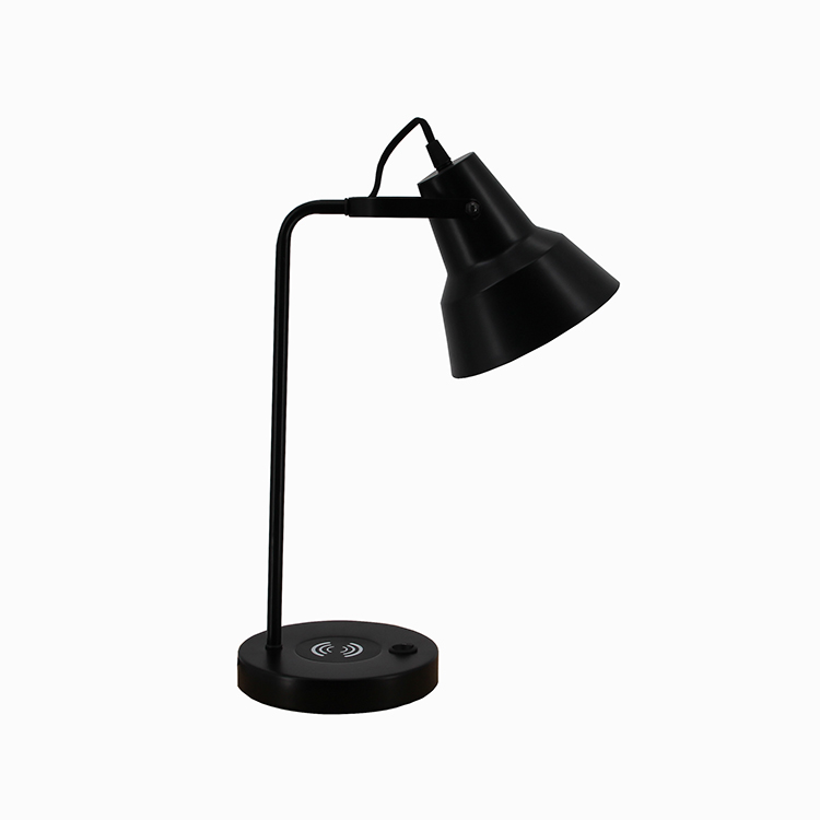 Lampă de masă din metal negru-1