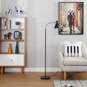 Cheap Gold Floor Lamp,Brass and Black Floor Lamp | Goodly-GL-FLM100