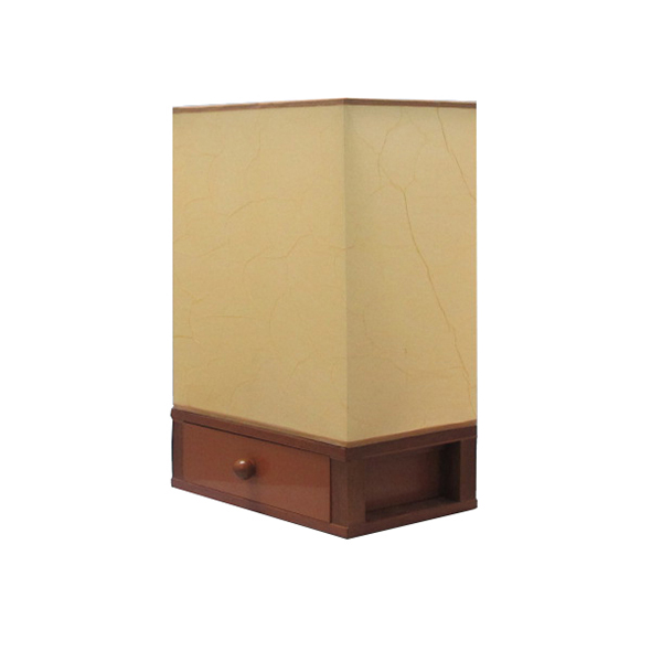 Drawer table Lamp Combination - Modern Living Room desk Light with Asian Display Shelves - Wanult 1