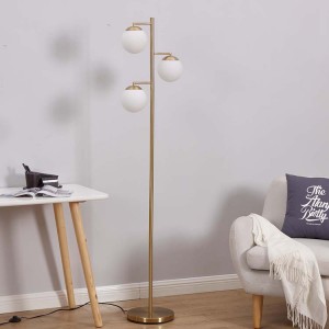 Dimmable Tree Floor Lamp,3-Head Metal Globe Floor Lamp | Goodly Light-GL-FLM13