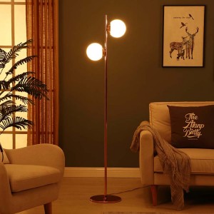 LED stojací lampa, kovová stojací lampa, mosazná stojací lampa |  Dobře-GL-FLM027
