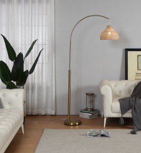 Gold Tall Floor Lamp,Overarching Floor Lamp Brass | Goodly Light-GL-FLM140