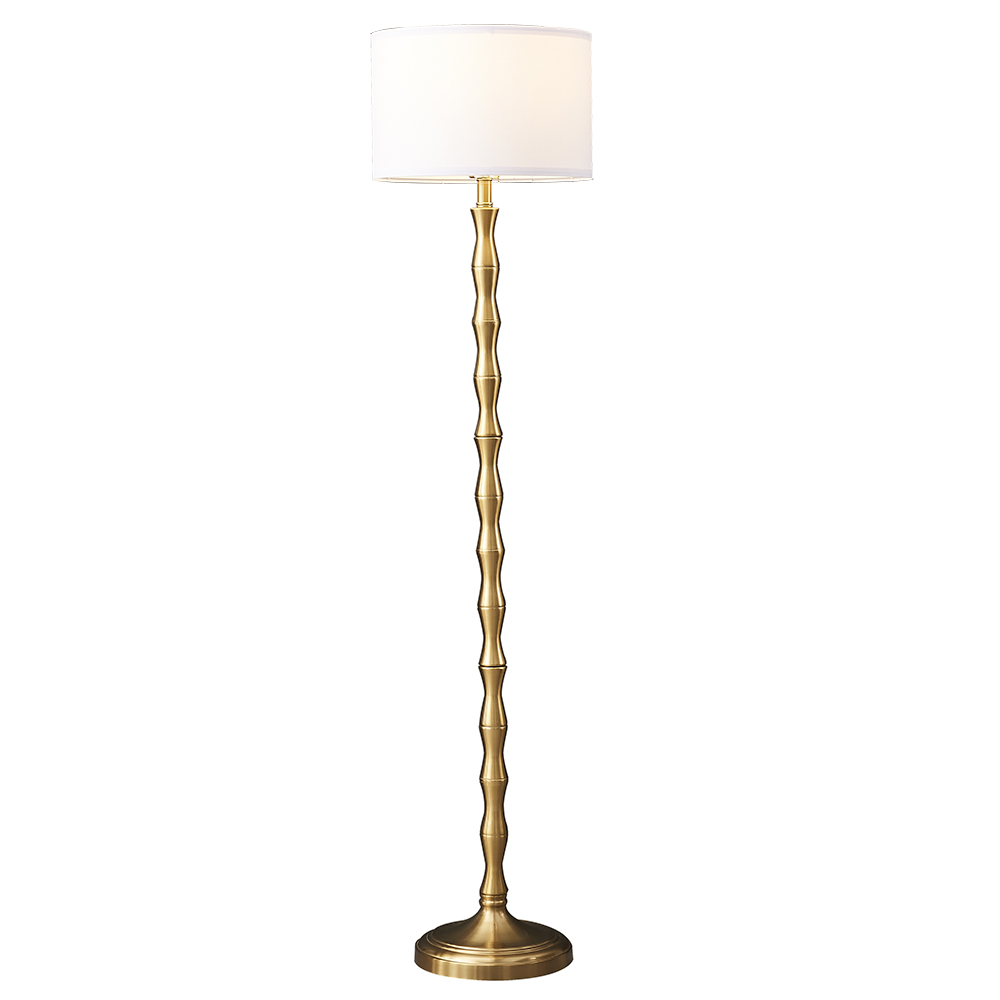 Heavy Metal Floor Lamp, Gold Brass Finish | Goodly Light-GL-FLM148 Featured Image