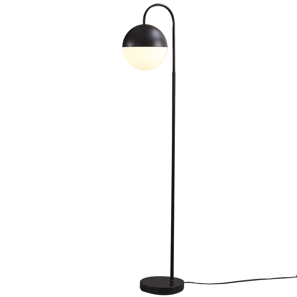Metal Bow Floor Lamp, Globe Glass Shade | Goodly Light-GL-FLM149 Featured Image