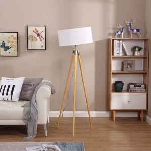 Mid Century Tripod Floor Lamp,Tripod Wooden Floor Lamp | Goodly Light-GL-FLW014