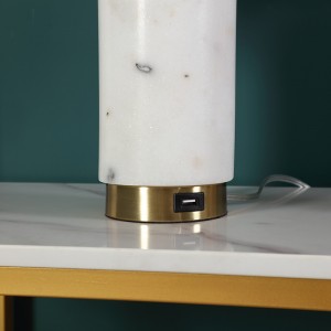 Modern Metal Table Lamps, Gold Desk Lamp with USB Port  | Goodly Light-GL-TLM052