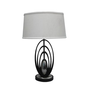 Moderne houten tafellamp, tafellamp van hout en metaal |  Goed licht-GL-TLW040
