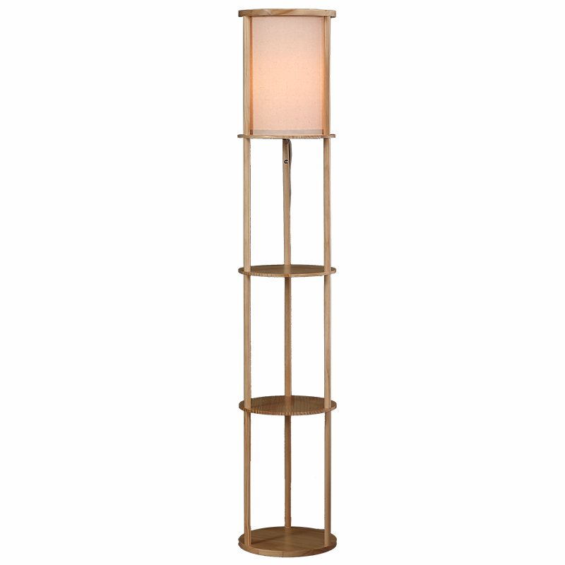 Natural Wood Floor Lamp-1