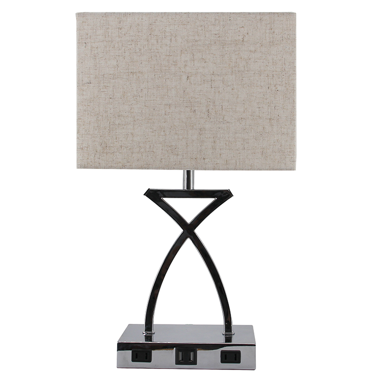 Silver Nightstand Lamp 3