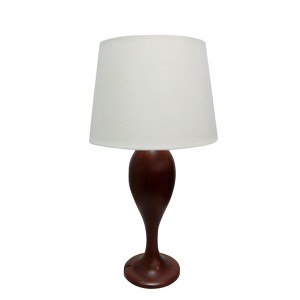 Tafellamp van gedraaid hout, massieve vintage tafellampvoet |  Goed licht-GL-TLW030