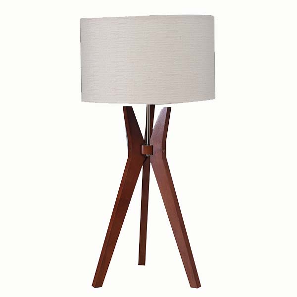 Tripod Solid Wood Table Lamp with Natural Wooden Tripod Base 1